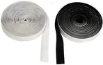 16 Feet Length 0.75 Inches Width Hook and Loop with Strong Self Adhesive Interlocking Strip, Mounting Tape Heavy Duty Adhesion Fastener (White)