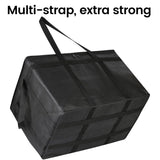 3-Pack Insulated Food Delivery Bag, XXXL Pizza Cooler Bags, Rideshare Delivery Bag, Thermal Cold/Hot Styrofoam Carrier for Catering/Shopping/Travel/Car, Warmer/Frozen - Close-Up Angle