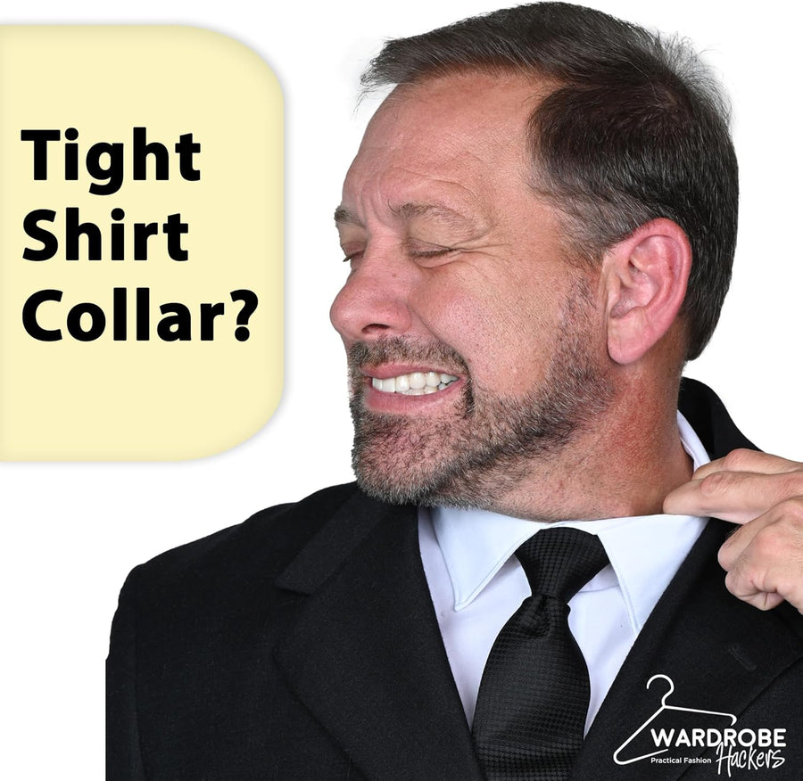 Collar Extenders for Mens Shirts Soft Elastic Expand Tight Neck Relief Dress Shirt Button Extensions