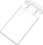 2 Pack Clear ID Badge Holder for Lanyard Hard Plastic ID Card Holder by , Permanent Locking, Vertical, Heavy Duty