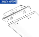 2 Pack Clear ID Badge Holder for Lanyard Hard Plastic ID Card Holder by , Permanent Locking, Vertical, Heavy Duty