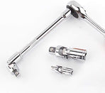 3PCS Universal Joint Socket Set, Chrome Vanadium Steel Swivel Socket Adapter Set, 1/4IN, 3/8IN, 1/2IN Drive Universal Joint Set