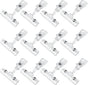 Clear Sign Clips Merchandise Display 12 Pack Plastic Label Pop Clips on Sign Holder Shelf Double Sided Swivel Price Tag Holders on Clothing Rack Rotatable Menu Clamps for Sale Retail Display