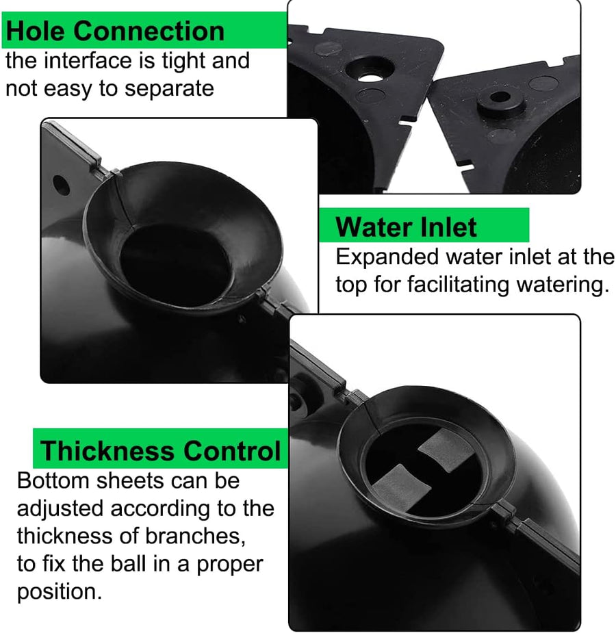 10 PCS Air Layering Propagation Kit with Zip Ties, Reusable Half Transparent Grafting Ball, Air Layering Pods Clear, Plant Rooting Grafting Box for Fast Propagation Plants (Medium)