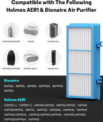 Aer1 Filter Replacement for Holmes Air Purifiers, 2 True HEPA Filters + 4 Carbon Booster Filters, HAPF30AT