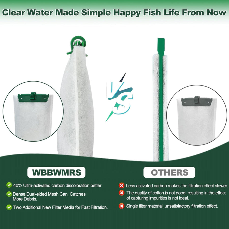8 Count Medium Filter Cartridges Compatible with Tetra Whisper Bio-Bag Filters Medium Replacement Filter Cartridges for Whisper ReptoFilter and 10i IQ10 PF10 Power Filters -Ready to Use
