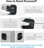 Refrigerator Lock, Heavy Duty Fridge Lock, Combination Lock for Refrigerator Cabinets, Drawers, Safety, Easy Install No Keys Needed (Black-2Pack)