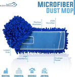 24 inch Microfiber Dust Mop | Medium Washable Commercial Mop Head Replacement, Pack of 3