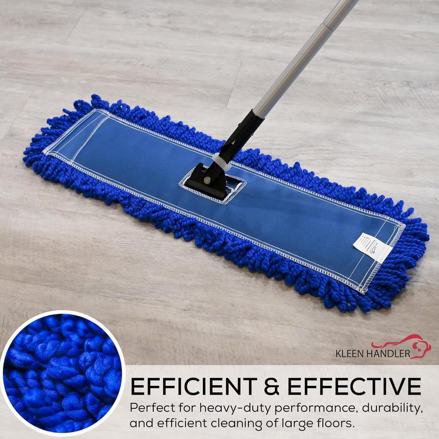 24 inch Microfiber Dust Mop | Medium Washable Commercial Mop Head Replacement, Pack of 3