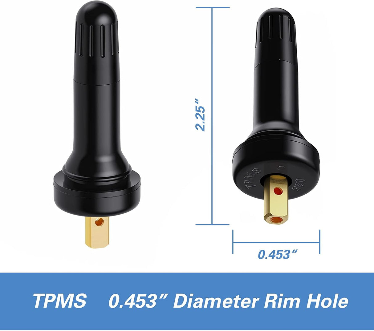 TPMS 20008 Rubber Snap-in Tire Valve Stem (50 pcs/Bag)