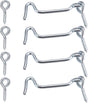 4Pcs 1.5 inches Cabin Hook Eye Latch Gate Door Swivel Window Door Hook with Mounting Screws