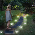 Solar Ground Lights,16 Pack Solar Lights Outdoor Waterproof, Solar Garden Lights Landscape Lighting for Patio Pathway Lawn Yard Deck Driveway Walkway, Cold White