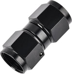 6AN Female to 6AN Female Straight Swivel Coupler Union Fitting Adapter Aluminum Black