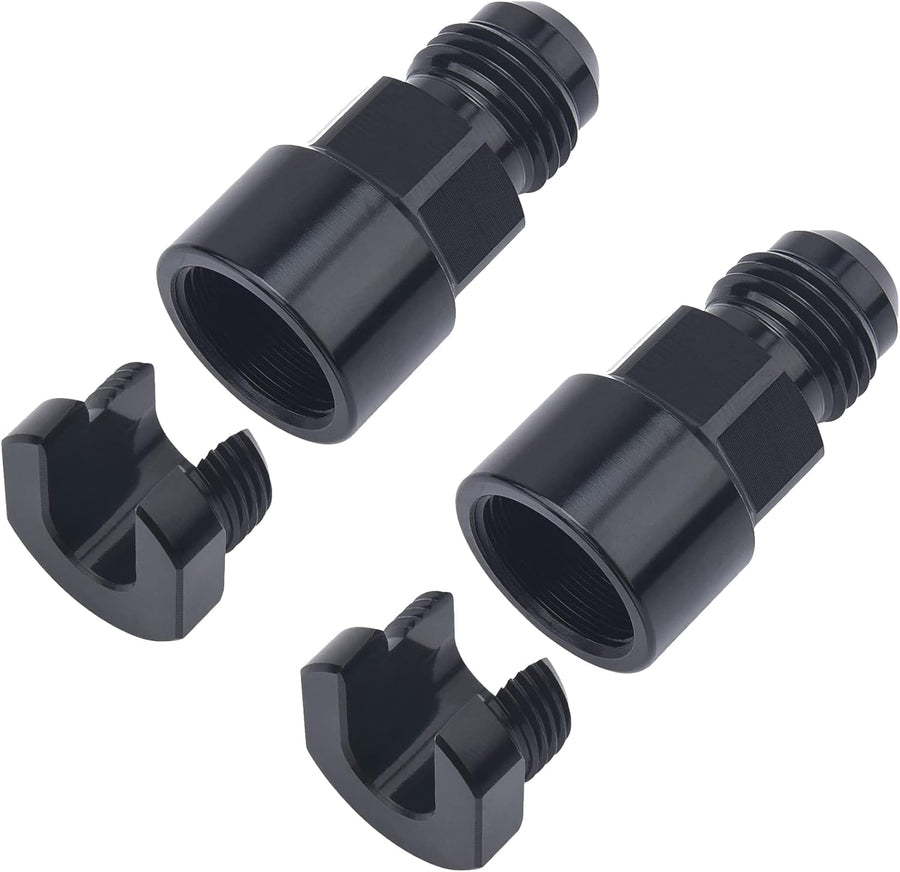 6AN Male to 3/8" & 5/16" Quick-Disconnect Female EFI Fuel Rail Fitting Aluminum