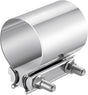 2.5 inch Exhaust Clamp, 2 1/2" Butt Joint Band Clamp Sleeve Coupler Stainless Steel for Pipes,Mufflers,Catalytic Converters (1PC, 2.5 in)