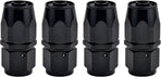 6AN Hose End Fitting Straight Swivel for CPE Braided Hose Black 4PCS