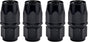 6AN Hose End Fitting Straight Swivel for CPE Braided Hose Black 4PCS