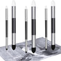 6 Pcs Blending Sponge Pen Double Headed Rub and Buff Washable Sketch Rubbing Sponge Brush Wipe Reusable Blending Stump Drawing Art Blenders for Artist Highlight Shadow Detail Tool (White,Black)