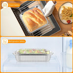 40 Pack 8x8 Inch Aluminum Pans with Clear Plastic Lids - Square Baking Cake Pans - Foil Pans with Lids - Disposable Food Containers Great for Cooking, Heating, Storing, Prepping Food