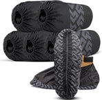 Shoe Covers Disposable 50 Pack (25 Pairs) - Durable, Non-Slip, Water Resistant, and Recyclable Boot Covers for Indoor and Outdoor Use - One Size Fits Most (Non-woven-Black)