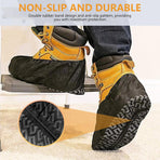 Shoe Covers Disposable 50 Pack (25 Pairs) - Durable, Non-Slip, Water Resistant, and Recyclable Boot Covers for Indoor and Outdoor Use - One Size Fits Most (Non-woven-Black)