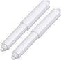 2 Pcs Universal Toilet Paper Holder Replacement Rod Spring Loaded Plastic Retractable Paper Replacement Rod Toilet Tissue Roll Holder Insert for Bathroom Home Fixture Accessories(White)
