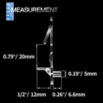 10pcs Locking Shelf Pins – 5mm Cabinet Shelf Pegs, Clear Plastic Shelf Clips for 3/4" Thick Board