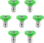 Pressure Washer Tips, 25 Degree Green Power Washer Nozzle Tips 7 Pack, 1/4 Inch Quick Connect, 4000 PSI