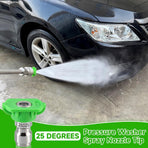 Pressure Washer Tips, 25 Degree Green Power Washer Nozzle Tips 7 Pack, 1/4 Inch Quick Connect, 4000 PSI
