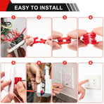 Outlet Spacers for Electrical Box, 48 PCS Spacers for Box Extender Kit, Plastic Wall Plate Spacer, Tile Backsplash Shims for Loose Outlet/Switch Repair (Stackable)