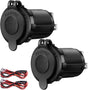 12V Cigarette Lighter Socket, 2 Pack Car Marine Motorcycle ATV RV Lighter Power Outlet Socket Replacement 12 Volt Waterproof Plug by