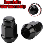 12x1.5 Wheel Lug Nuts, 20PCS Black 12mmx1.5 Closed End Bulge Acorn Lug Nut, Cone Seat, 19mm Hex Aftermarket Wheels