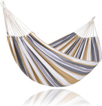 Large Hammock for Tree, Outdoor Tree Fabric Hammock Only, Coffee Stripes