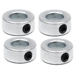 (4-Pack) 5/8” Bore Solid Steel Shaft Collars with Zinc Plated Coating - Durable Shaft Collars Suitable for Machinery and Industrial Use