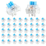 Keyboard Switches, 50 Pcs 3 PIN Blue Keyboard Clicker Replacement Dustproof Mechanical Keyboards Switches for Most Gaming Keyboards