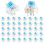 Keyboard Switches, 50 Pcs 3 PIN Blue Keyboard Clicker Replacement Dustproof Mechanical Keyboards Switches for Most Gaming Keyboards