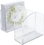 Napkin Holder, 2 Pack Clear Acrylic Napkin Tissue Holder for Table,Tissue Paper Cocktail Napkin Holder for Kitchen, Dinner Napkin Dispenser for Bar, Restaurant