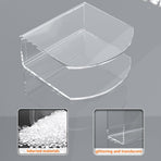 Napkin Holder, 2 Pack Clear Acrylic Napkin Tissue Holder for Table,Tissue Paper Cocktail Napkin Holder for Kitchen, Dinner Napkin Dispenser for Bar, Restaurant