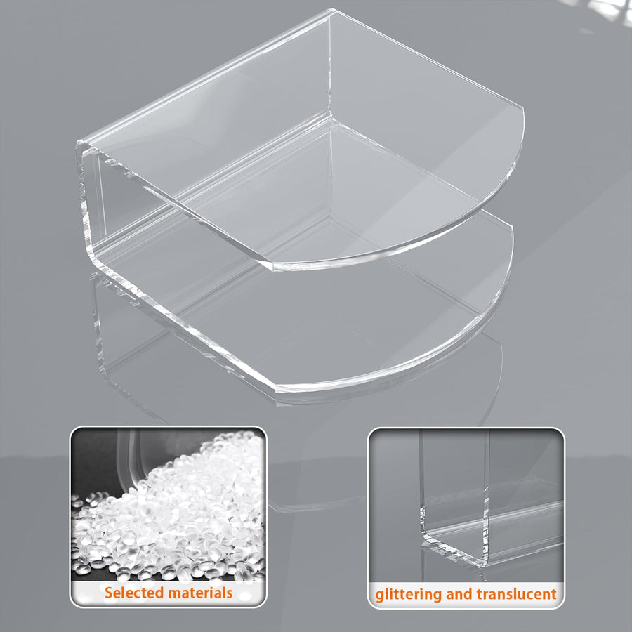 Napkin Holder, 2 Pack Clear Acrylic Napkin Tissue Holder for Table,Tissue Paper Cocktail Napkin Holder for Kitchen, Dinner Napkin Dispenser for Bar, Restaurant