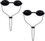 See-Through Safety Goggles Pack of 2, Transparent Safety Glasses for Tanning Use, and Half-clear Eye Protection, 2 Separate Storage Cases Included
