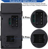 Driver Side Power Master Window Switch, Compatible with Chevy Silverado/Chevrolet Traverse/HHR/2007-2013 GMC Sierra/Yukon/Buick Enclave Replace OE 20945129 25789692