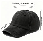 Washed Distressed Beer Print Baseball Cap - Vintage Cotton Adjustable Dad Hat for Men - Outdoor Sun Protection Casual Cap - Black