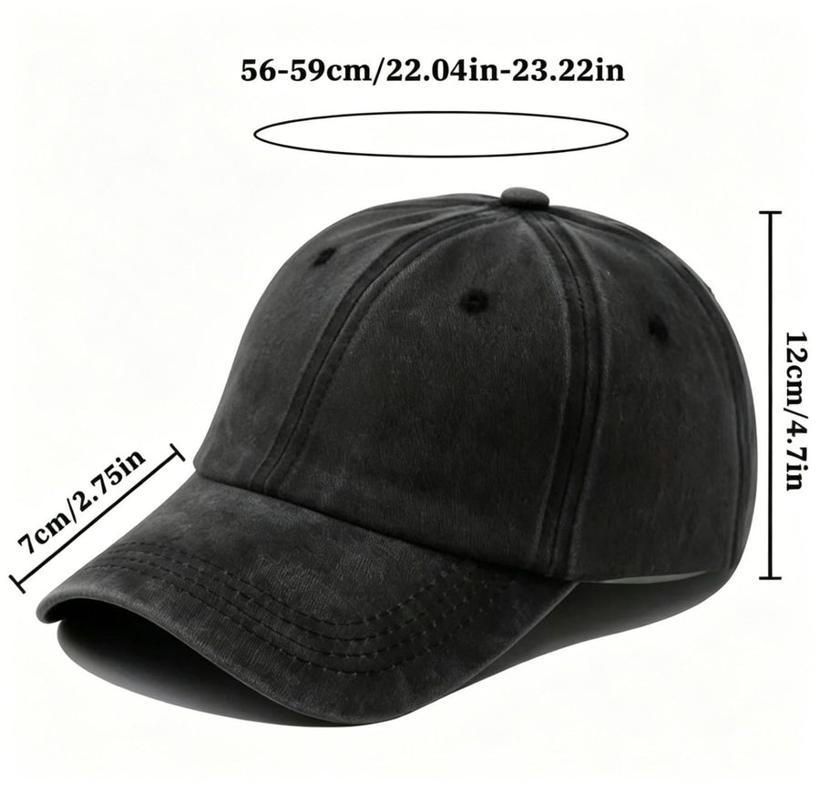 Washed Distressed Beer Print Baseball Cap - Vintage Cotton Adjustable Dad Hat for Men - Outdoor Sun Protection Casual Cap - Brown