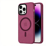 Matte Sandblasted Anti-Drop Phone Case - Soft Silicone Skin Feel Cover for iPhone - Shockproof Protective Case with Camera Protection - Dark Purple for iPhone 16 Pro Max