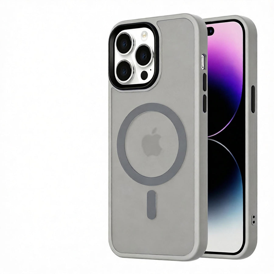 Matte Sandblasted Anti-Drop Phone Case - Soft Silicone Skin Feel Cover for iPhone - Shockproof Protective Case with Camera Protection - Titanium Gray for iPhone 13 Pro
