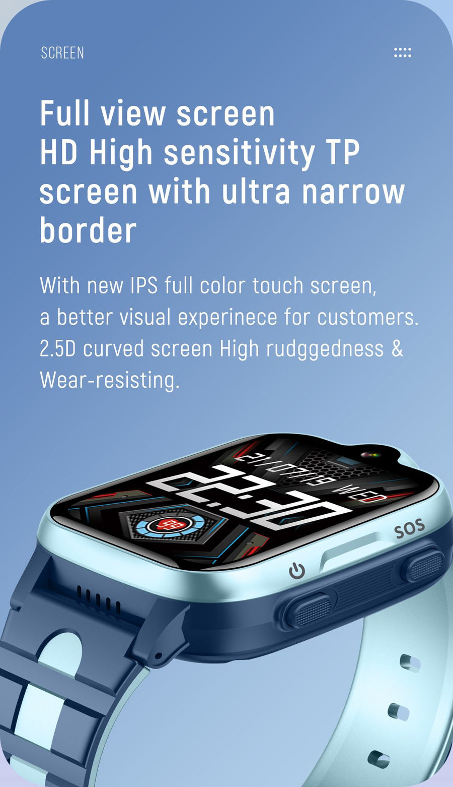 Smart Kids Phone Watch - 4G Video Call GPS Tracker Smartwatch with IPX7 Waterproof IPS Touch Screen Magnetic Charge - Pink