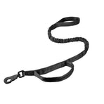 Tactical Dog Collar & Leash Set - Heavy Duty Training Collar with Matching Leash for Large Dogs - Adjustable Nylon Walking Set - Black Size L