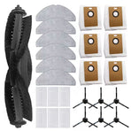 Replacement Accessory Kit Compatible with Tapo RV30 Series - 1 Main Brush + 6 Side Brushes + 6 Filters + 6 Mop Pads + 6 Dust Bags - 25-Piece Set for Robot Vacuum