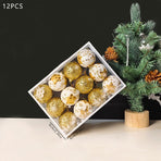 Christmas Balls Ornaments 12-Pack - 6cm Shatterproof Christmas Tree Decorations for Holiday Party Home Decor - Matte Gold