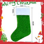 Christmas Stocking Decoration 2-Pack - Soft Plush Hanging Stocking for Fireplace Mantel Wall Door - Festive Holiday Xmas Tree Ornament Gift Bag - Purple